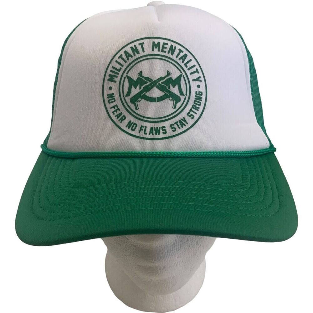 Militant Mentality No Fear No Flaws Stay Strong Adjustable SnapBack Hat Cap New